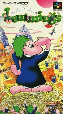 Lemmings (Japan) box cover front